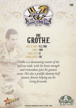 2008 NRL Centenary #166 Eric Grothe Back